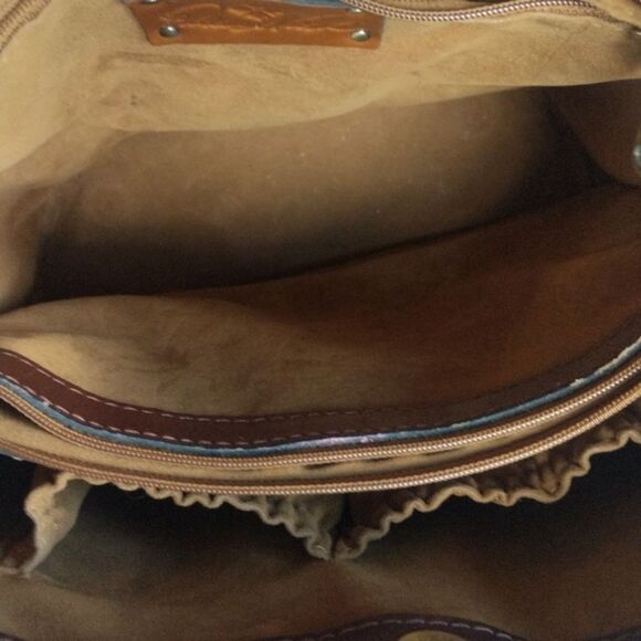 Patricia Nash Burnished Leather-Octavia Crossbody Bucket Bag - Picture 8 of 15